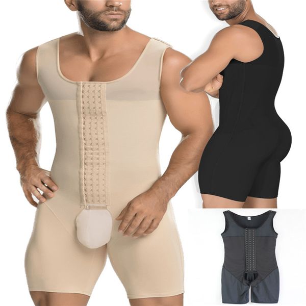 Adam Tam Vücut Şekillendirici Zayıflama Karın Kontrol Shapewear Artı Boyutu 6XL Karın Şekillendirici Yelek Iç Çamaşırı Korse Bel Cincher Erkekler Bodysuit