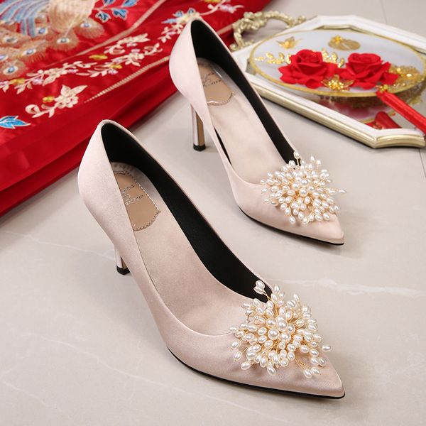 

african woman shoe 2019 golden party shoes high heels stiletto lace-up shallow mouth slip om pointed pumps sweet sandals latest, Black