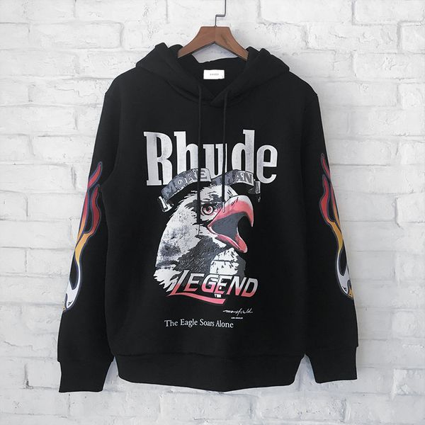 

eagles printed rhude x maxfield pullover hoodies hip hop men women rh rhude black colour streetwear sweatshirt top