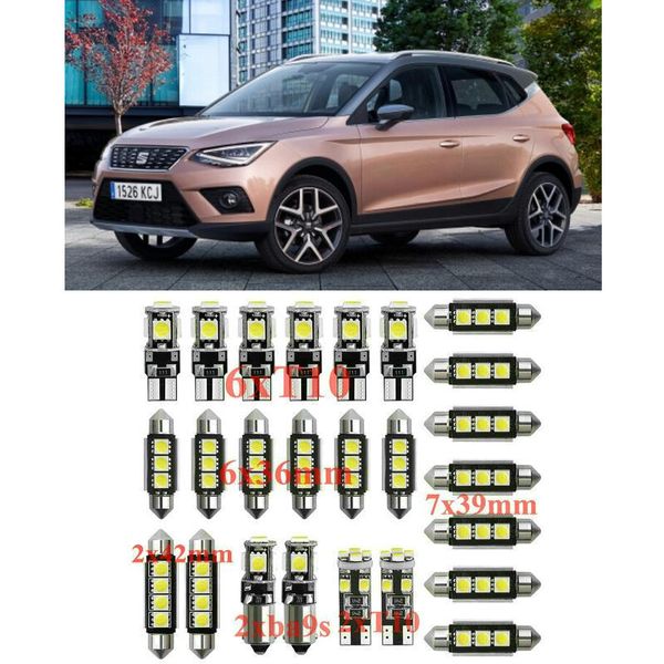 

car interior led light kit for seat arona ateca inca toledo mii error t10 31mm 36mm 39mm 42mm