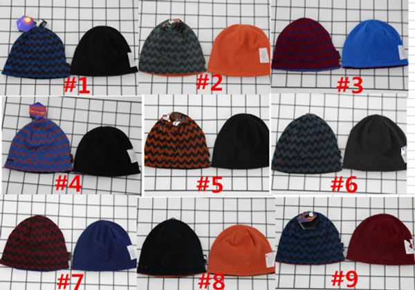 

Men brand winter knitted hat fa hion beanie knit fleece rever ible kull cap men both ide outdoor ki nowboard hat ca quette