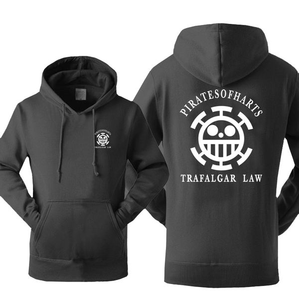 

2020 осень hoody зима sweathsirts для мужчин анима one piece печати trafalgar law мужской моды спортивной одежды harajuku толстовка hot, Black