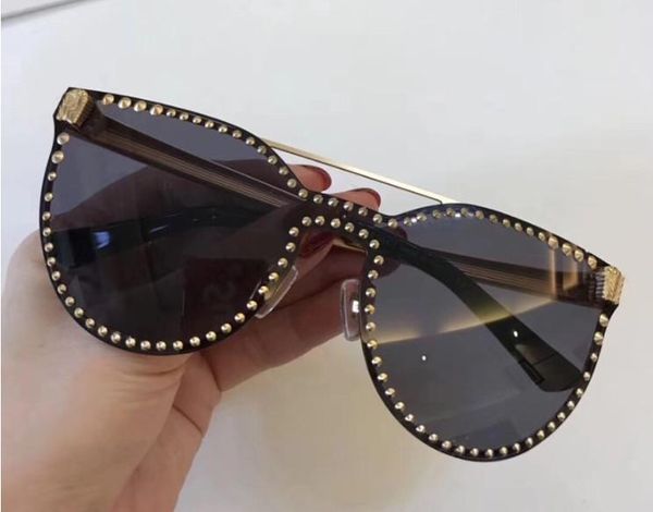 

2177 cat eye sunglasses gold / grey lens metal gold frame sonnenbrille luxury designer sunglasses gafas de sol new with box, White;black