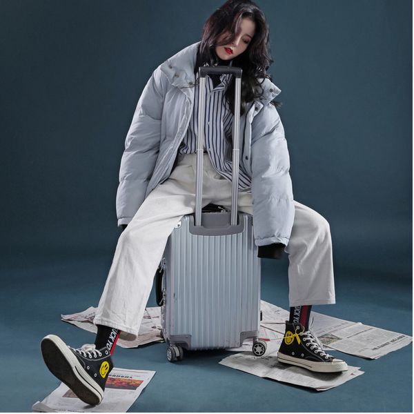 

cz02 *p130 winter man stand lead cotton-padded clothes easy keep warm bread serve neutral loose coat, Tan;black