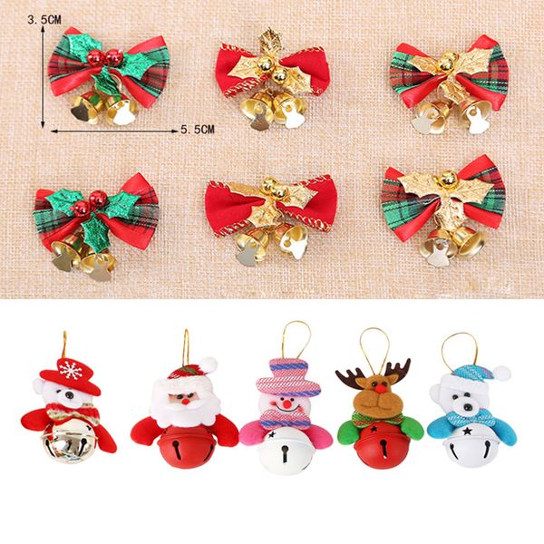 

2pcs 5.5x3.5cm new christmas decorations christmas bows, bells, gifts, tree wreaths, decorative accessories