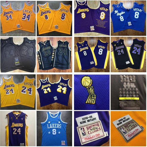 

authentic mitchell & ness los angeles lakers kobe bryant 60th swingman basketball jersey, Black;red
