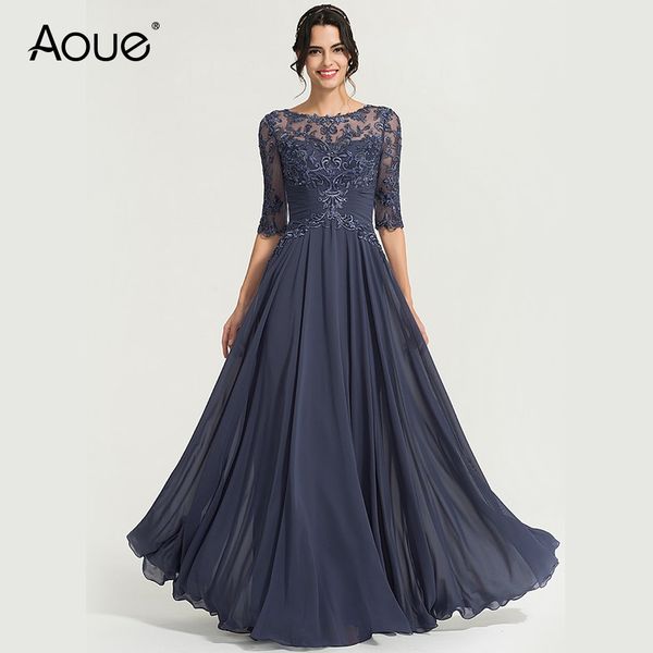 

aoue a-line scoop neck floor-length chiffon evening dress with sequins prom dress formal long 2019, White;black