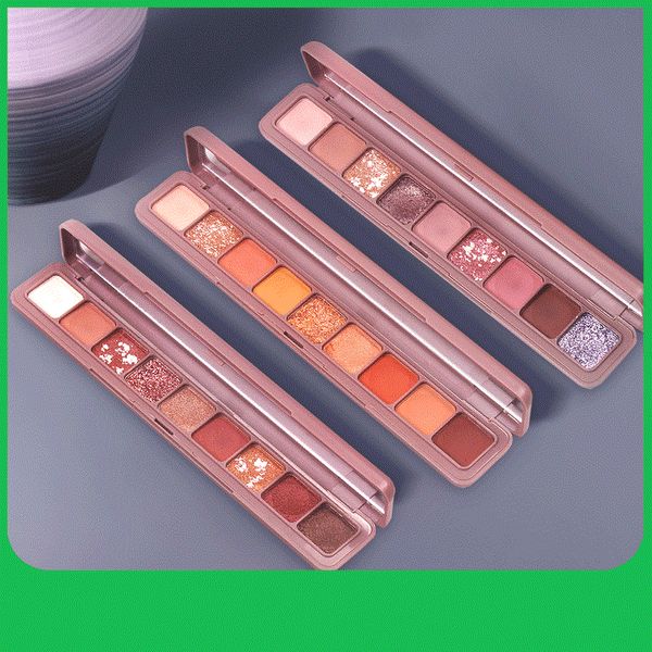 

9 colors glitter galaxy eyeshadow mashed potato matte smoky makeup palette shimmer pigment eye shadow shine diamond waterproof durable solid, Silver