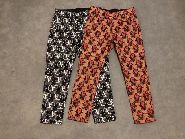 

20ss париж осень зима последний череп печати высокое качество мужской топ мода черный белый полиэстер брюки, Black