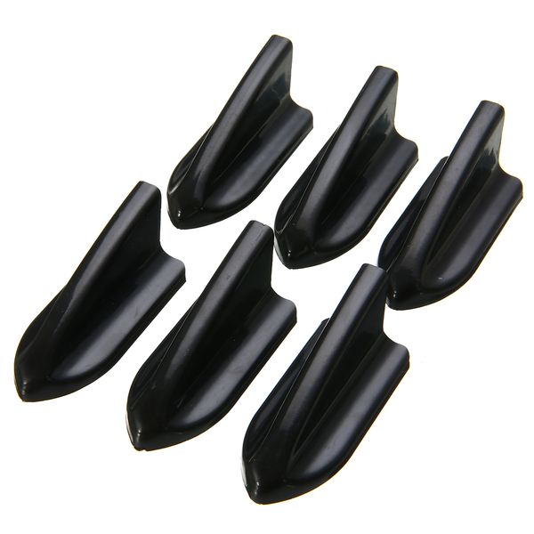 

6pcs car styling black evo-style roof shark fins spoiler wing kit for car truck auto suv decoration accessories car roof spoiler bumper