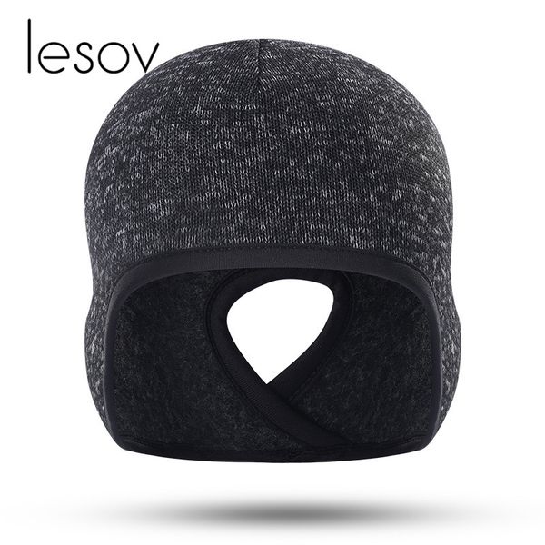 

lesov warm short plush hat women autumn winter hats knitted beanies skullies sport casual ski snow caps gorro, Blue;gray