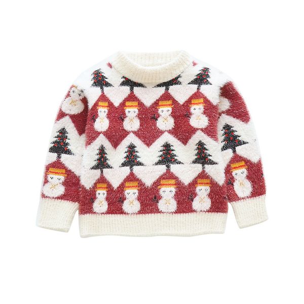 Winter Baby Girls Clothes Pullover Christmas Knitted Sweater Kids Long Sleeve Casual Warm Sweaters Baby Clothes Knitted Sweaters For Kids Free