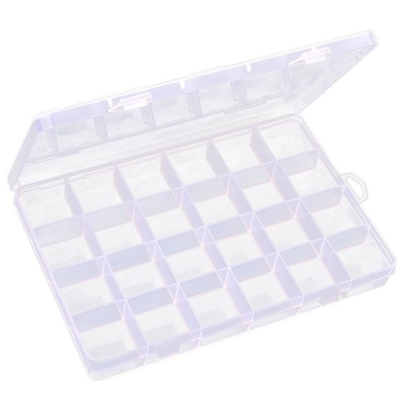 

24 grid nail art tools jewelry display storage box case organizer, great for sewing, crafting, beading