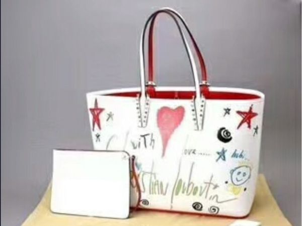 

2019 fashion women shoulder bag genuine leather rivets spikes bow crossbody bags tote bag luxury designer handbags shopping bag