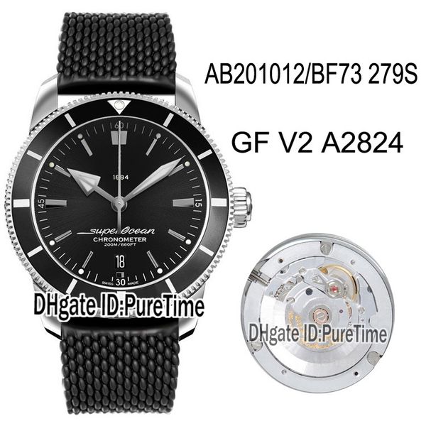 

gf superocean heritage ii 42 eta a2824 автоматическая мужские часы ab201012 / bf73 279s черный ободок черный циферблат rubber лучший издание, Slivery;brown
