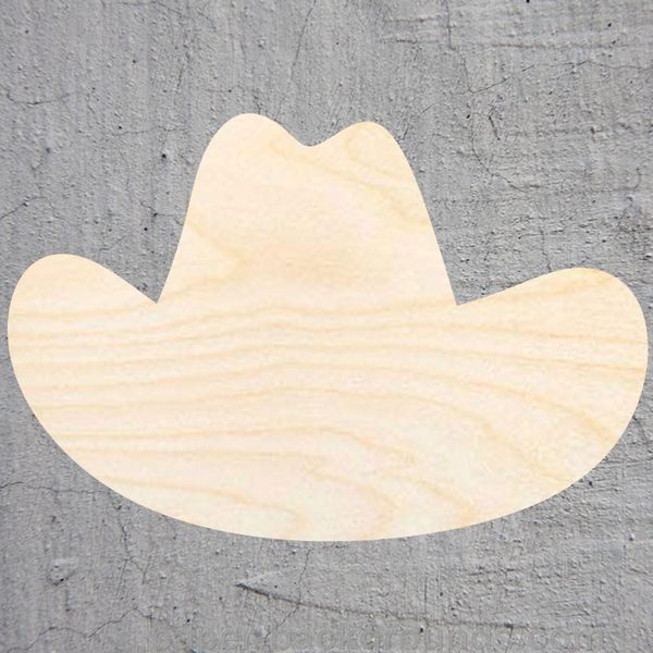

cowboy hat silhouette laser cut out wood shape craft supply unfinished cut art projects craft decoration gift decoupage ornamen