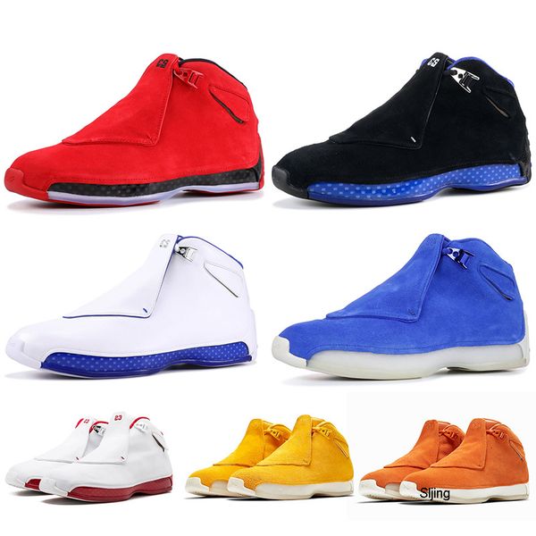 

luxury suede jumpman 18s basketball shoes for men toro bred defining moments og asg black royal black white blue mens trainers sneakers