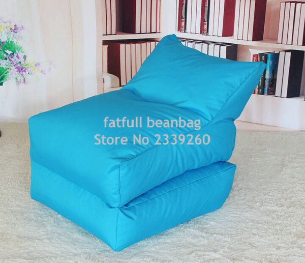 

cover only,no filler -aqua blue folding bean bag chair, outdoor garden beanbag sofa seat furniture, portable hammock,fold sofa