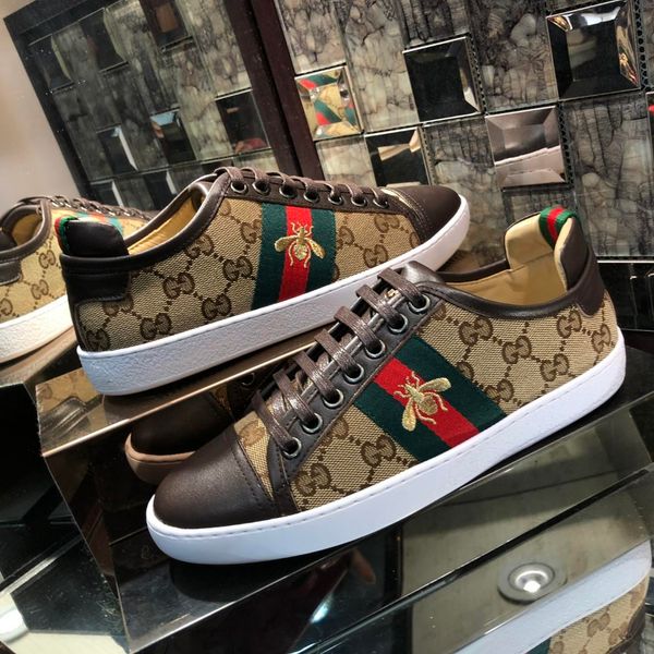 

2019 new arrival luxury men hoe black khaki high genuine leather fa hion ca ual hoe men neaker original box 35 45