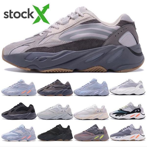 

new arrival stockx 700 kanye west carbon teal blue 3m reflective men woman inertia hospital blue vanta utility black designer runnining shoe