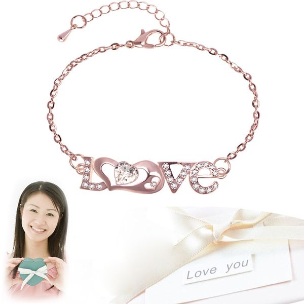 

женская любовное письмо браслет простые маленькие свежие браслеты подарки @ m23, Black