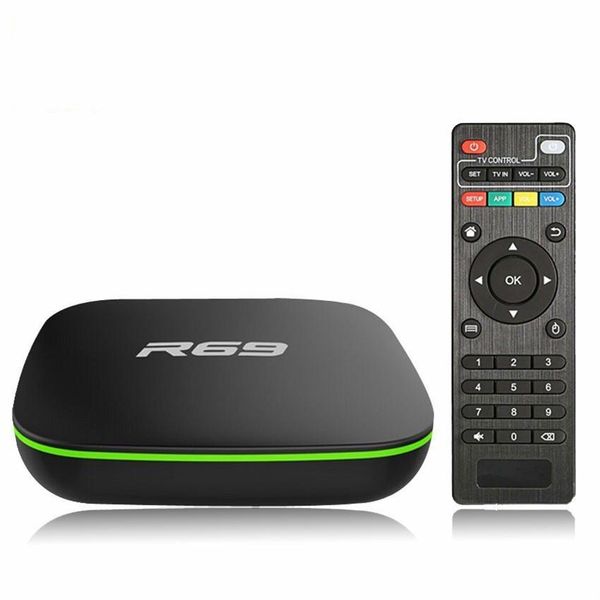 

R69 android tv box quad core 1gb 8gb android 7 1 h3 mart team media player