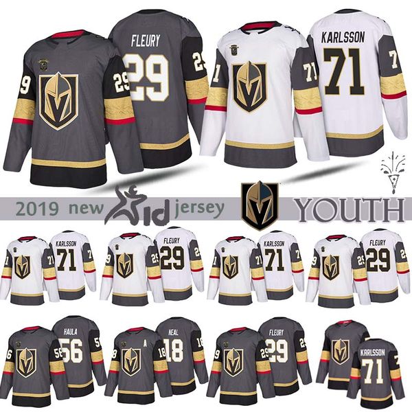 

vegas golden knights 29 marc-andre fleury 71 william karlsson 81 marchessault 18 james neal 56 erik haula hockey jerseys, Black;red