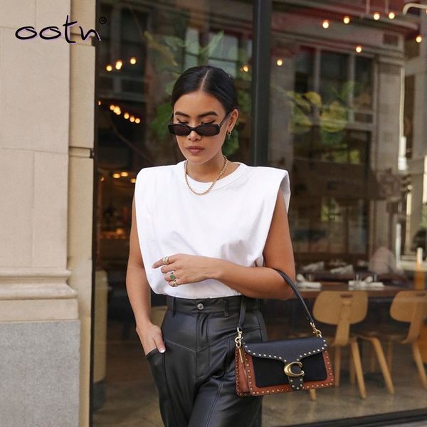 

spring summer white loose sleeveless women o neck camis casual basic sport vest female streetwear tank knitte 2020