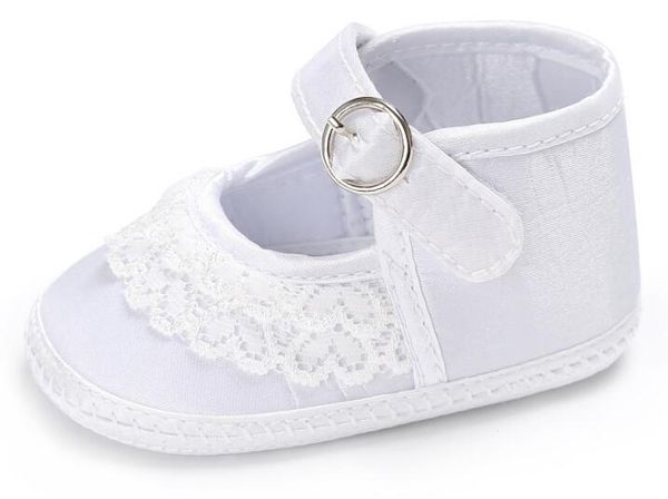 

детские девушки обувь новорожденных белый атлас кружева детская обувь prewalkers маленькие девочки кроватки нескользящей крещение свадьба вы
