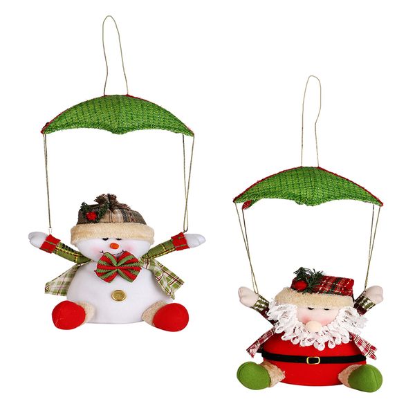 

2pcs merry christmas parachute doll xmas tree hanging ornaments
