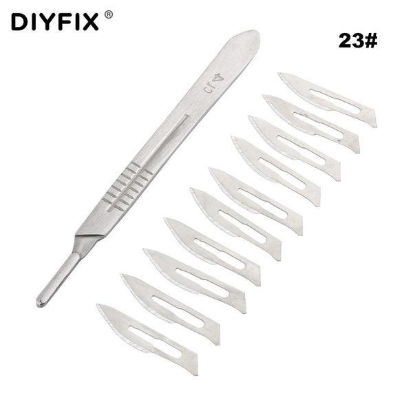 

carbon steel surgical scalpel knives 11# 23# blades with handle scalpel diy cutting tool pcb repair animal wood surgical knife