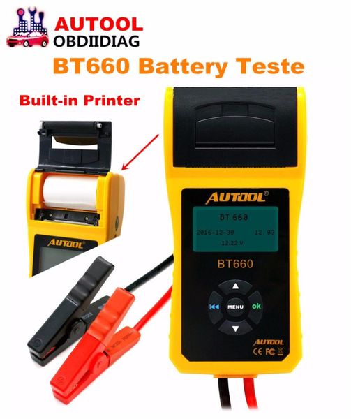 

autool bt660 тестер аккумулятора встроенный термопринтер bt660 battery tester почти для всех auto diagnostic tool