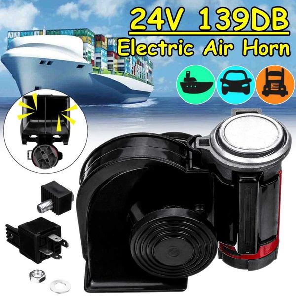 

auto electric snail air horn twin dual tone compact car air horn 12v loud 139db/300db compressor for truck car bus van motorcycl