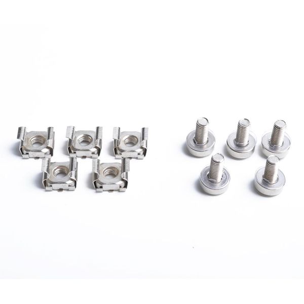 

5 pack lot - m5x16 rack mount cage nuts & screws with washers - square clips