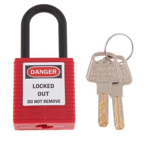 

nylon shackle safety lockout padlock keyed different 7 colors for selective