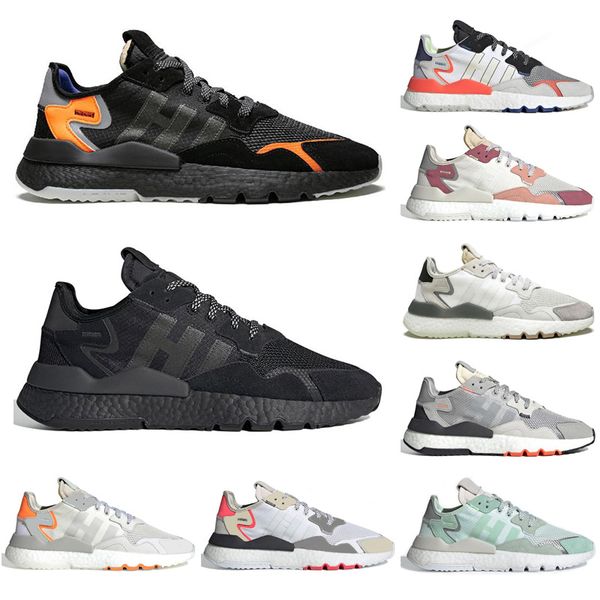 

nite jogger men women running shoes 3m reflective trace pink beige triple black white grey mens trainer cool sports sneakers, White;red