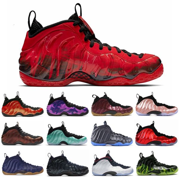 

penny hardaway men basketball shoes foam one vandalized paranorman obsidian hyper crimson eggplant mens trainers sports sneakers 7-13