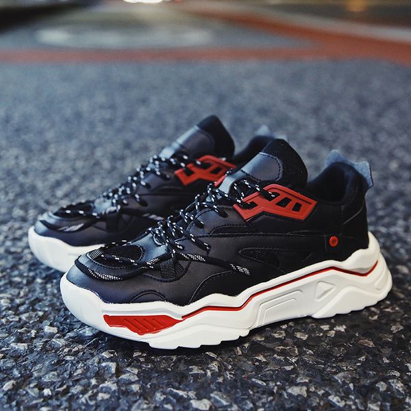 

autumn fashion men casual shoes zapatillas tenis masculino thick bottom walking sneakers men trainers black mens shoes krasovki