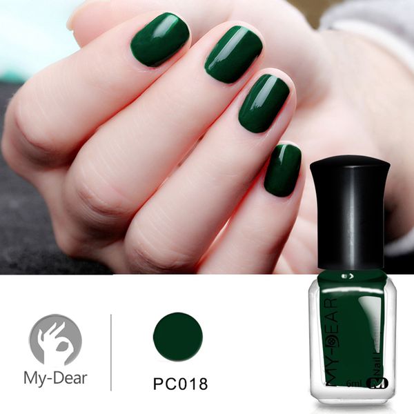 

mydance dark green polish nail art 6ml easy remove healthy varnish smell faint 1 bottle new