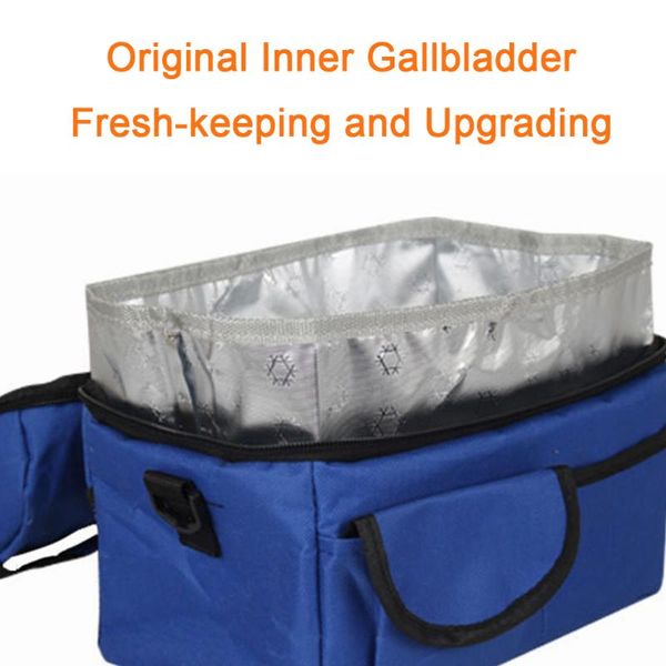 

tote fresh keeping insulated picnic lunch bag multifunctional office reusable leakproof cooler travel double layer, Blue;pink