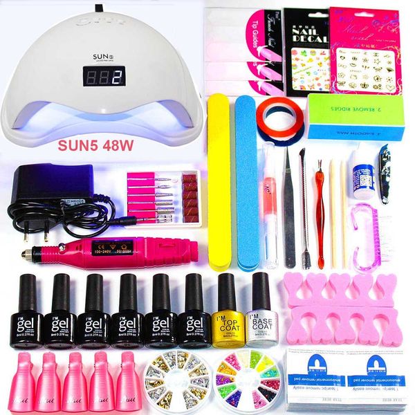 

nail набор уф лампы привело 6 цвет soak off gel лак top coat лак для ногтей набор с лампой manicure kit инструмент manicure ручки