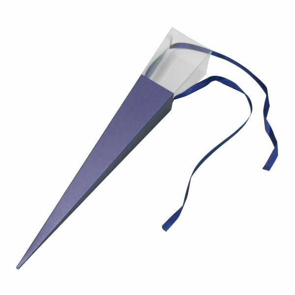 

25pcs exquisite flower gift box packing list rose holder pvc triple-cornered box with ribbon florist supplies