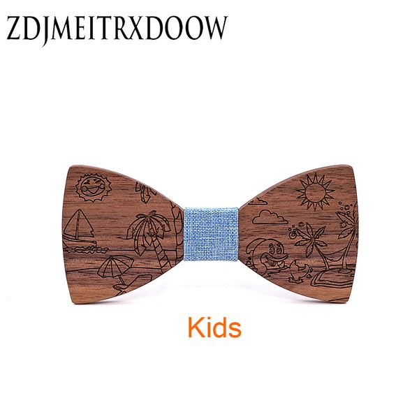 

children fashion formal wooden bow tie kid classical dot bowties colorful butterfly wedding party pet kids bowtie tuxedo ties, Black;gray