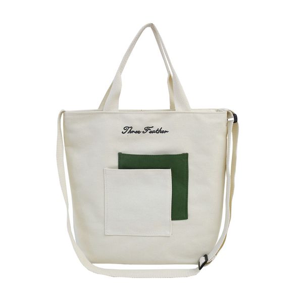 

new college sling bag for girls handtas shoulder women bag canvas handbag green tote bolsos de lona mujer kids crossbody