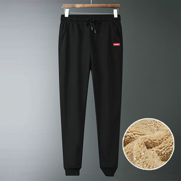 

joggers 4xl sweatpants plus pants trousers size harem warm trousers fleece cotton pants sports winter men men spring pencil 2019 uhicd, Black