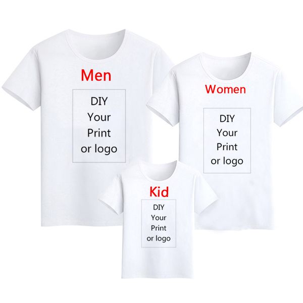 

customized print t shirt men's diy your like p or logo white tees women's and kid's clothes modal t shirt size s-3xl, White;black