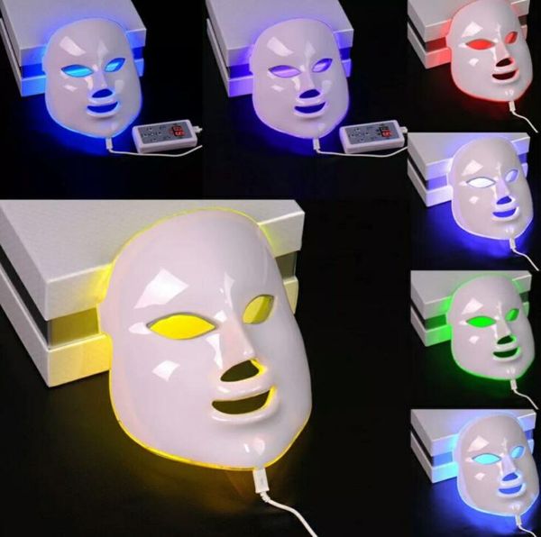 

7 Цвет Света Фотон LED Маска Для Лица Уход За Кожей Лица Омолаживающая Терапия Anti-agei