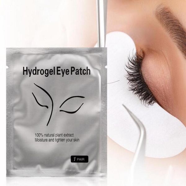 Patch de olho de hidrogel fino para extensão de cílios sob manchas de olho fiapos gel livre almofadas de umidade mask 500 pares