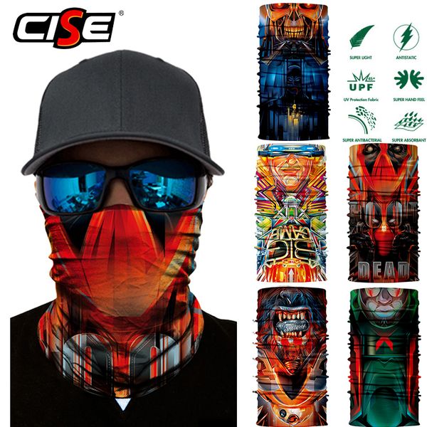 

3d seamless deadpool skull balaclava magic face mask warmer tube motorcycle ski neck gaiter shield durag bandana scarf sun