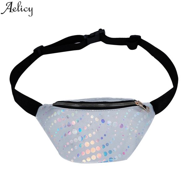 

aelicy sequin laser waist bag running women outdoor personalized women mobile phone packs fashion sport pockets